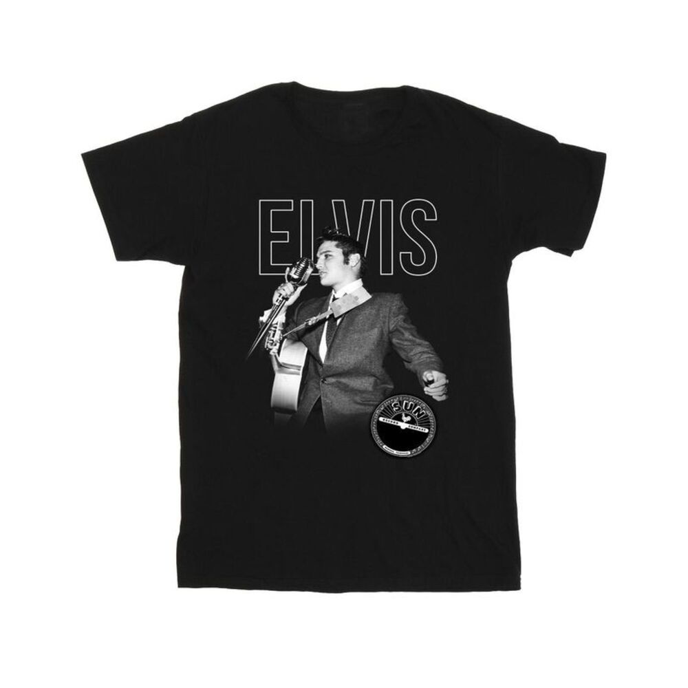Elvis Mens Logo Portrait T-Shirt / Black
